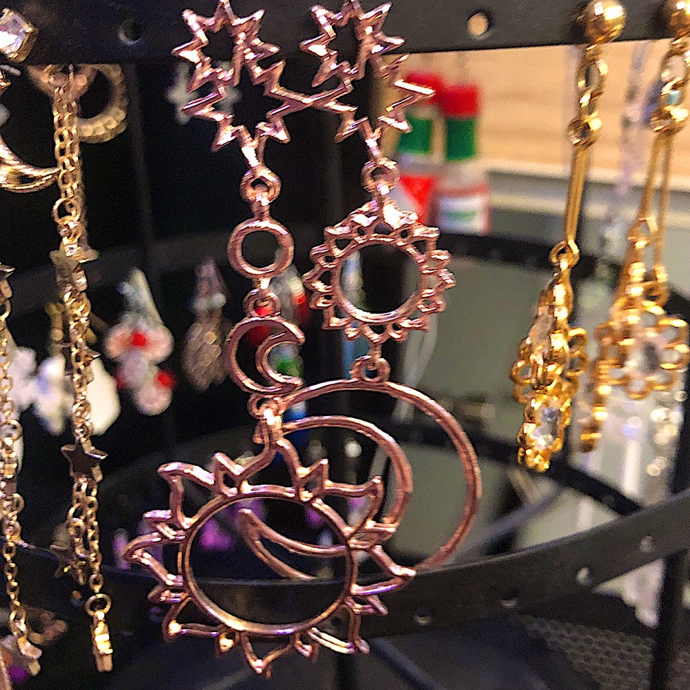 Sun & Moon Drop Earrings